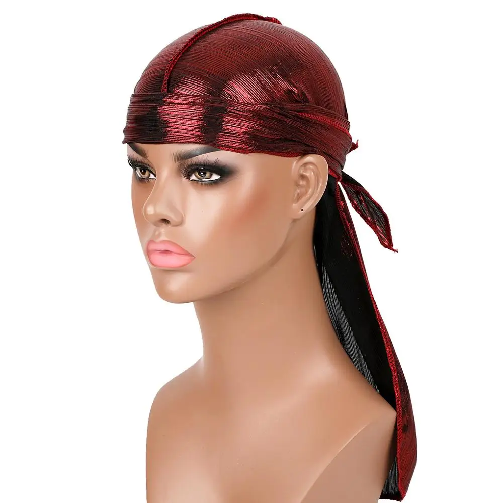 Популярная уличная мужская шапка Durag в стиле хип хоп бандана раппер тюрбан шляпа