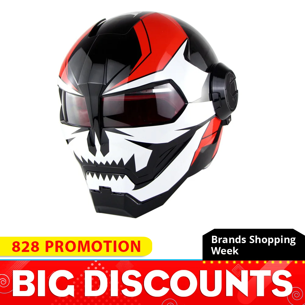 Мотоциклетный шлем мотоциклетный в винтажном ретро стиле для верховой езды