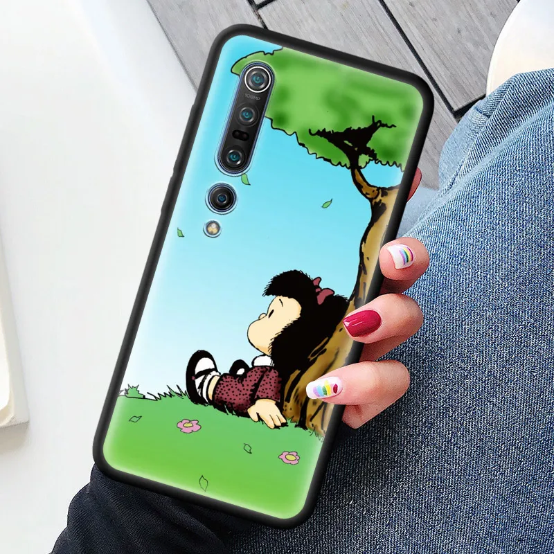 

Hot Sale Mafalda Phone Case for Xiaomi Mi Poco X3 NFC M3 F1 10T 9T Pro Note 10 A2 8 Lite 5G 11 CC9 9 11 10S TPU Soft Cover