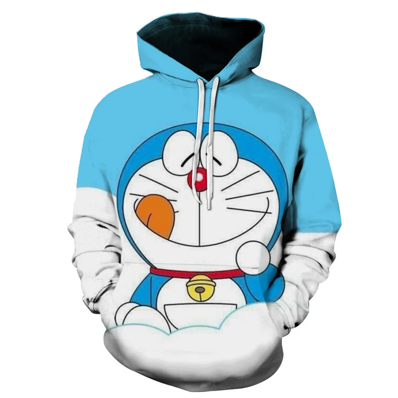 Новинка Harajuku аниме Doraemon Толстовка для мужчин женщин толстовки с принтом 3d