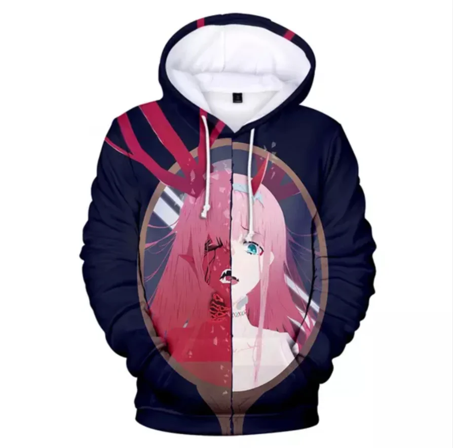 

New 3D Fashion Hoodies Anime DARLING in the FRANXX Printed Pullover / Hoodie Sweatshirt Men/women Unisex Casual Outwear