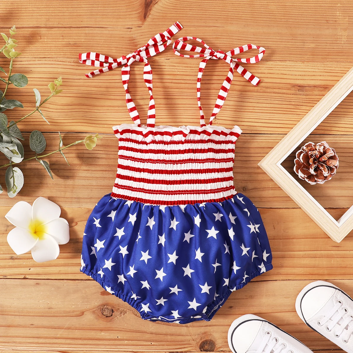 

Детский комбинезон без рукавов, с принтом на День Независимости