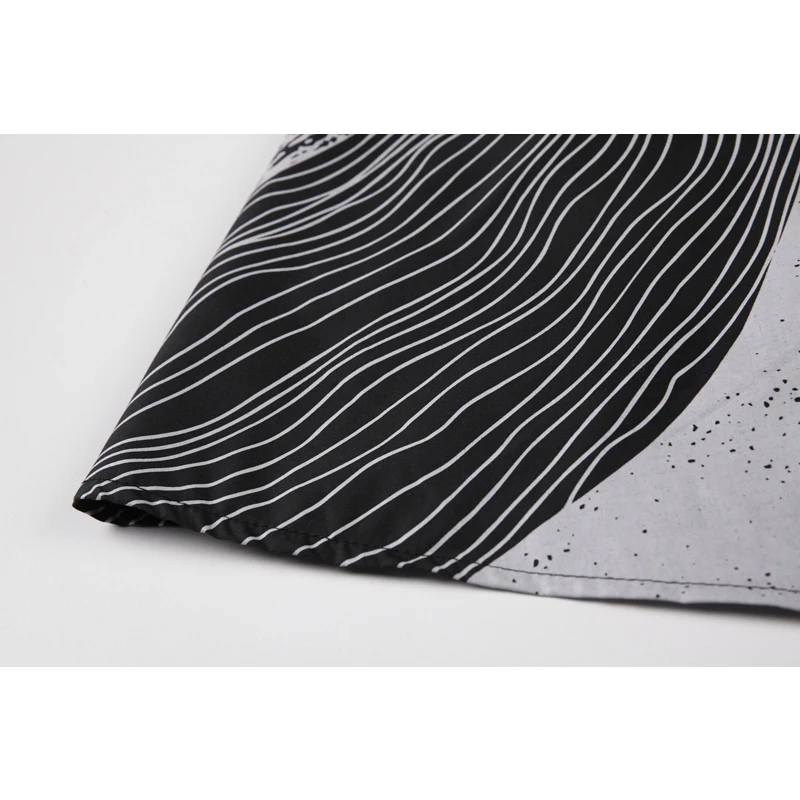 

Fashion Irregular Loose Shirt Dress Women Short Sleeve 2021 Summer New High Waist Vintage Robe Print Black Long Dress Female