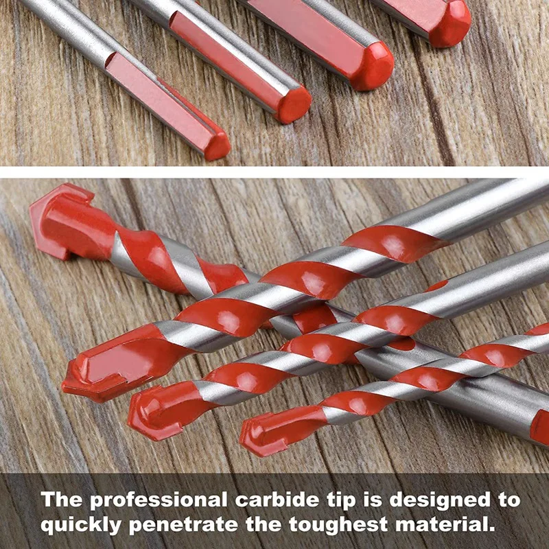 Набор сверл для каменной кладки комплект из 10 твердосплавных наконечников