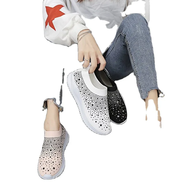 

Women Shoes Winter Flying Womenven Sneakers Women European and American Fashion Running Shoes Women