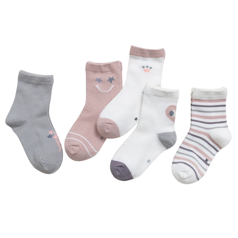 5 пар/партия Детские хлопковые носки с рисунком животных | Детская одежда и обувь