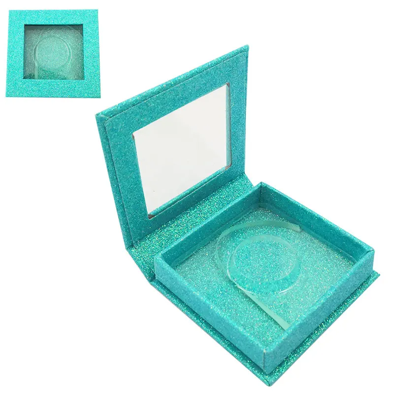 

Lash Boxes Packaging custom Eyelash Packaging Green Box With Logo Private Name Faux Cils 25mm Mink Lashes Package Cases Vendors