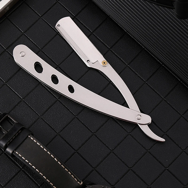 Бритва мужская классическая из нержавеющей стали со сменным держателем | Красота