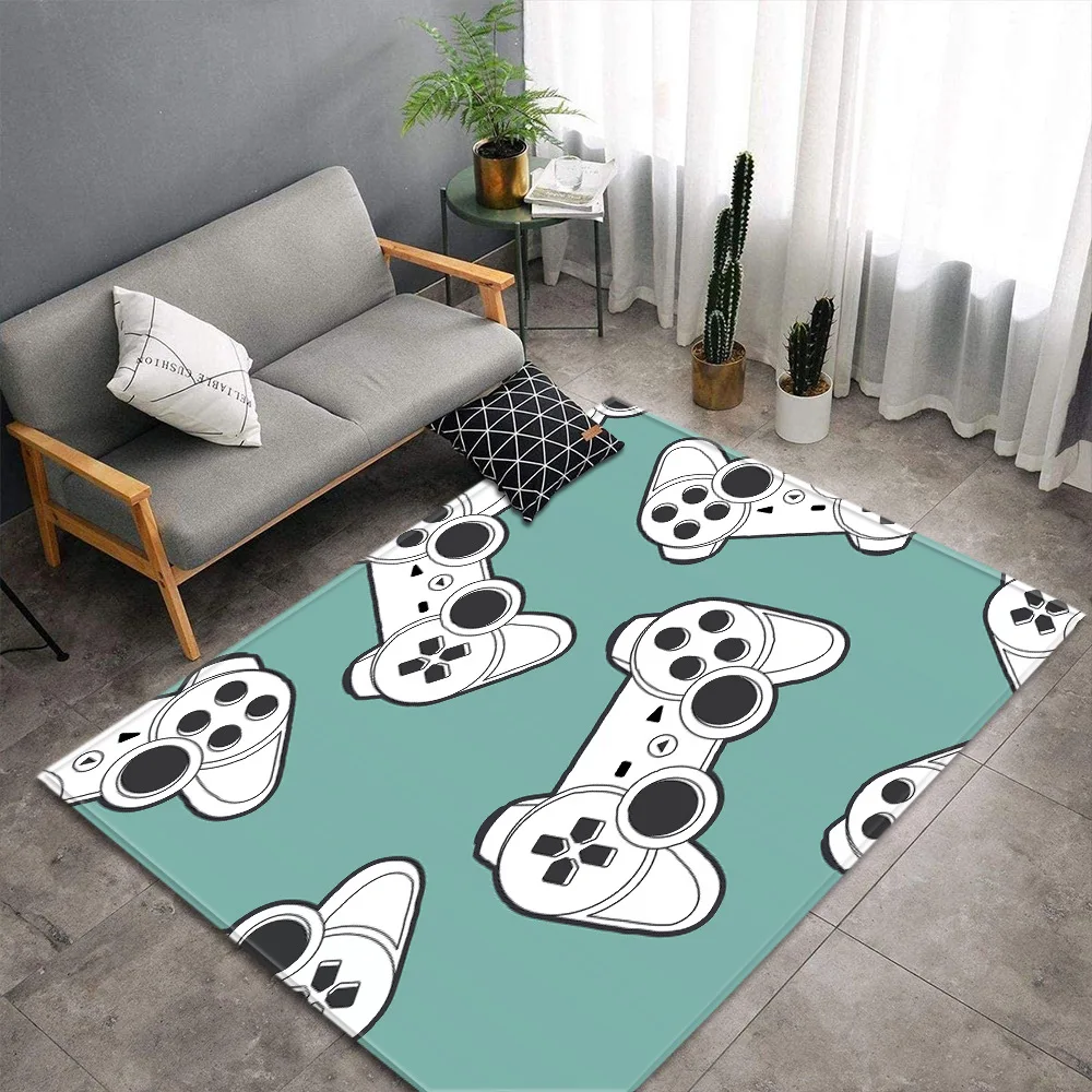 

Video Games Living Room Area Rug Gaming 3D Carpets Boys Bedroom Kids Play Mat Gamepad Game Console Chair Mat Kitchen Bath Mat