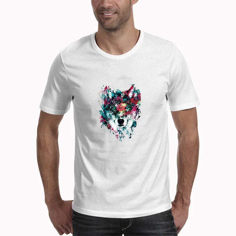 Красочные волк Переводные патчи для одежды бесплатная доставка винил