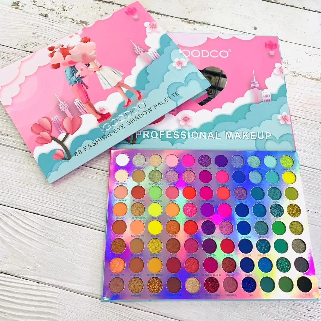 

88 Colors Pearly Matte Sequins Large Multi-Color Eyeshadow Palette Makeup
