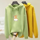 Женская толстовка с принтом в виде собаки корги, осень