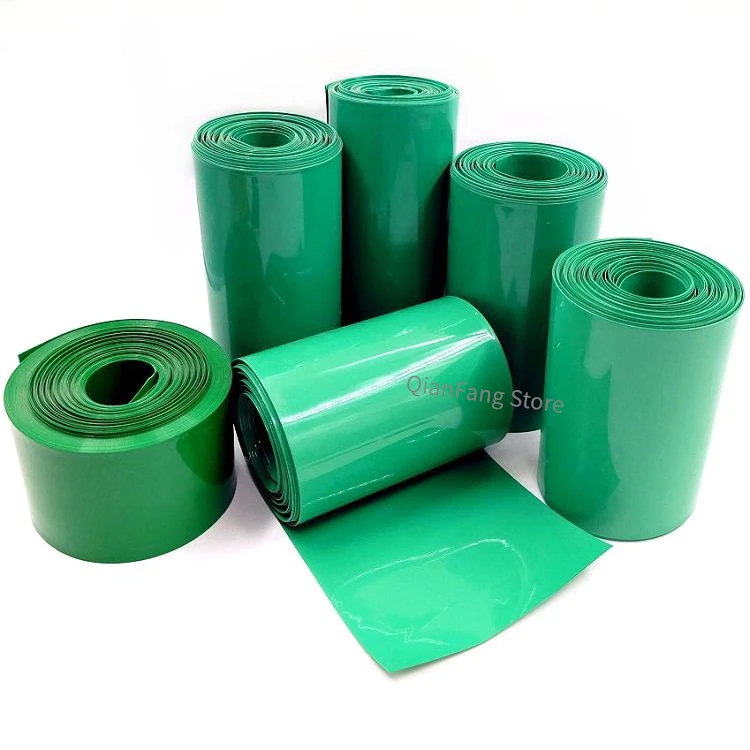 Термоусадочная трубка из ПВХ ширина 60 мм синяя многоцветная усадочная для кабеля