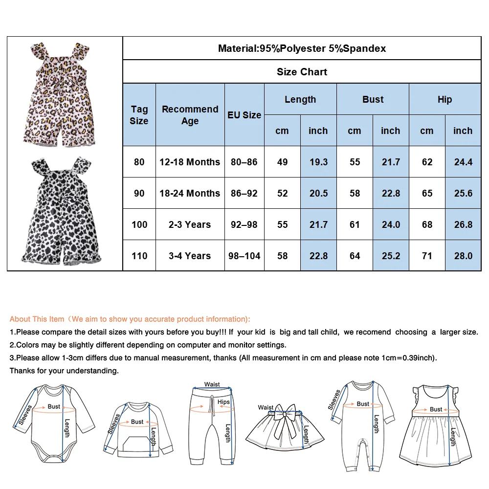 

Summer Baby Girls Rompers Leopard Cotton Baby Sleeveless Cotton Jumpsuit Toddler Infant Baby Girl Romper Outfits Clothes D30