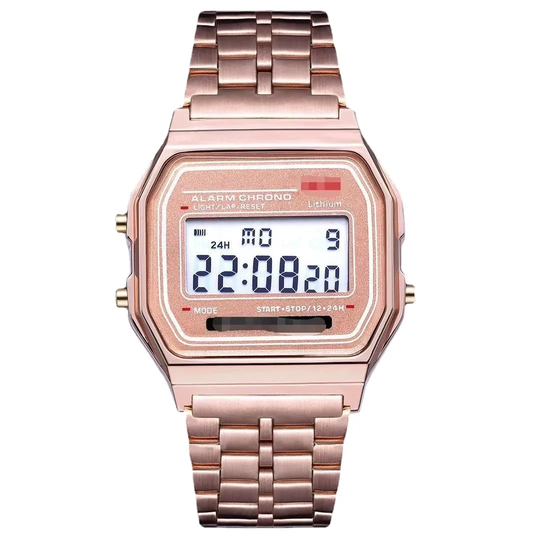 Wholesale 100pcs/lot Promotion WR Clock Ultra-thin Digital Watch Alloy Band Unisex No Crystal Watch Digital enlarge