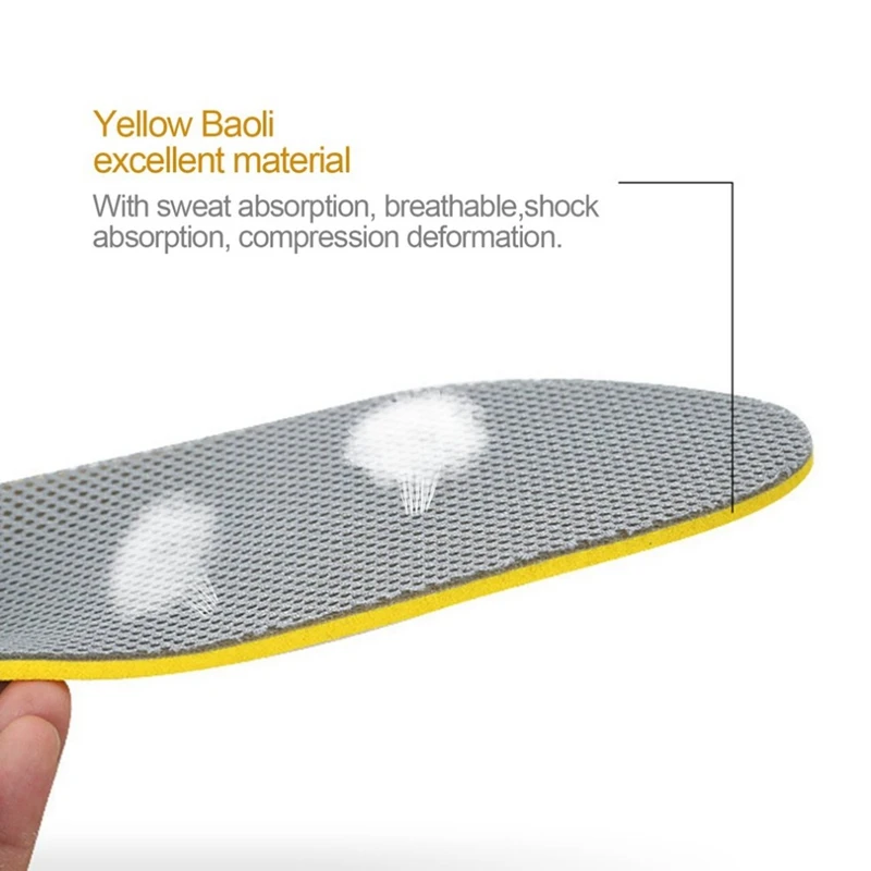 Stretch Breathable Insoles Deodorant Running Cushion Insoles For Man Women Unisex Shoes Sole Orthopedic Pad Insole Accessories