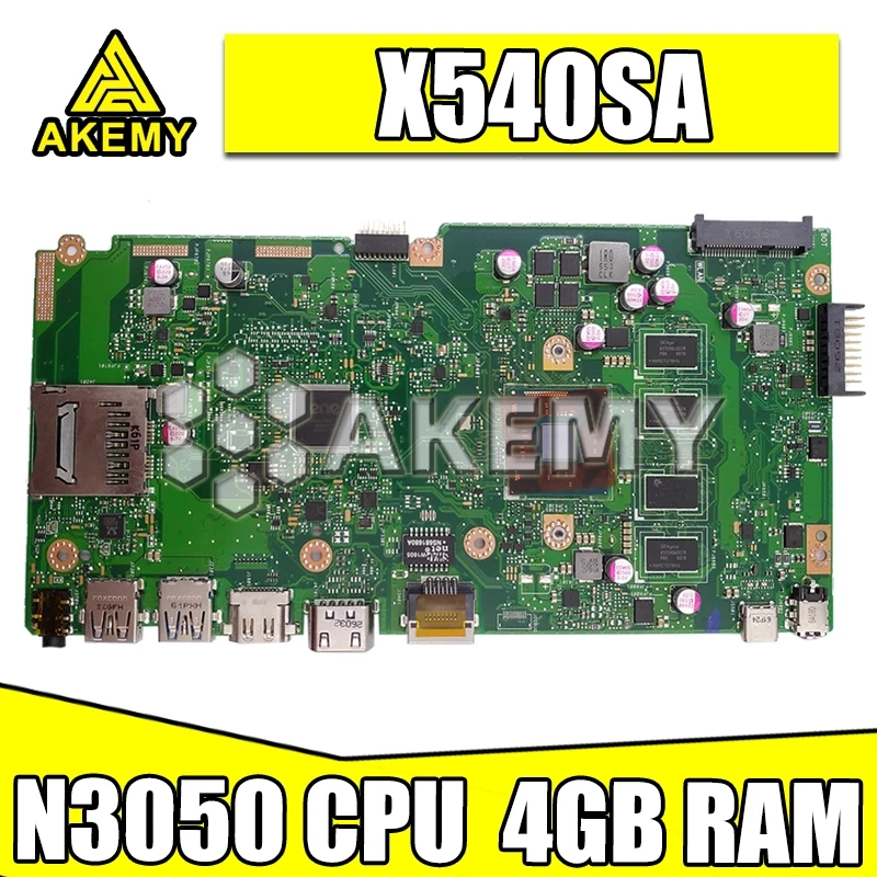 

NEW X540SA mainboard REV 2.0 For Asus X540 X540S X540SA X540SAA laptop motherboard Test ok 4GB-RAM N3050 CPU