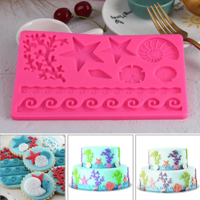 

Food Grade Underwater World Conch Shape Fondant Cake Mold 1Pcs Chocolate Mould Multifunction Silicone Baking Accessories