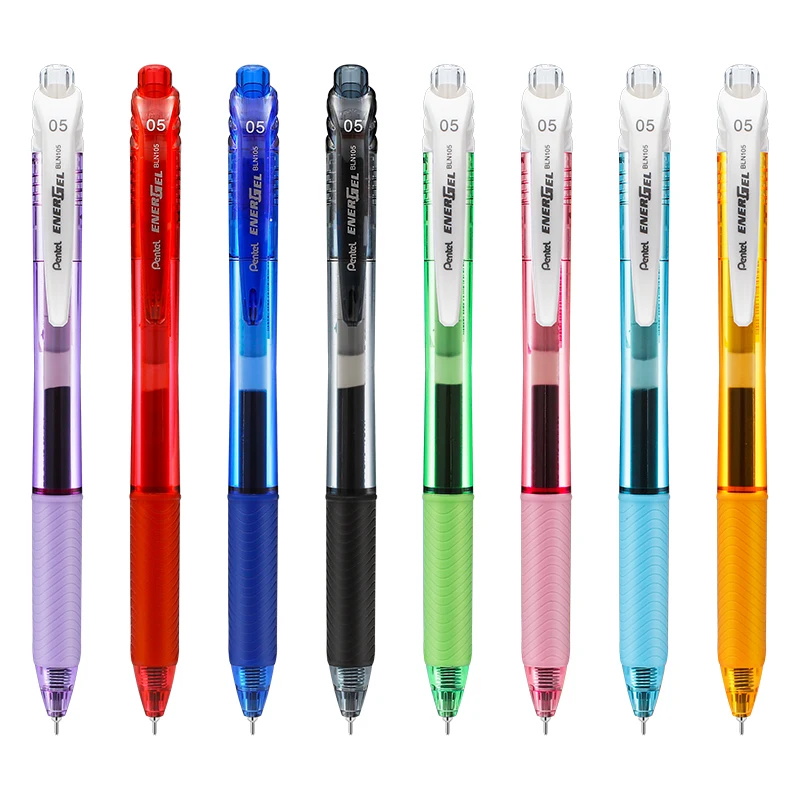 

Pentel EnerGel Liquid Color Gel Pen BLN105 Quick Drying Pen Press Rollerball 0.5mm Metal Needle Tip Pen Office School Supplies