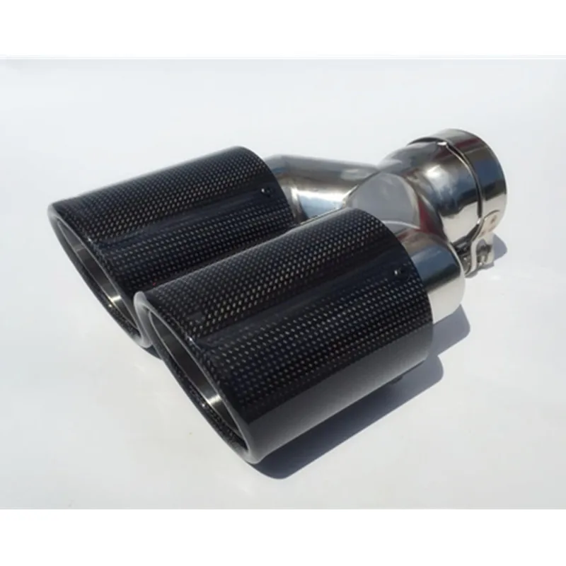 1 шт. Y-образный Универсальный двойной глянцевый выхлопной наконечник из