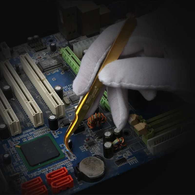 Сверхтонкий Пинцет MECHANIC с изогнутыми/острыми точками высокопрочные щипцы для SMD