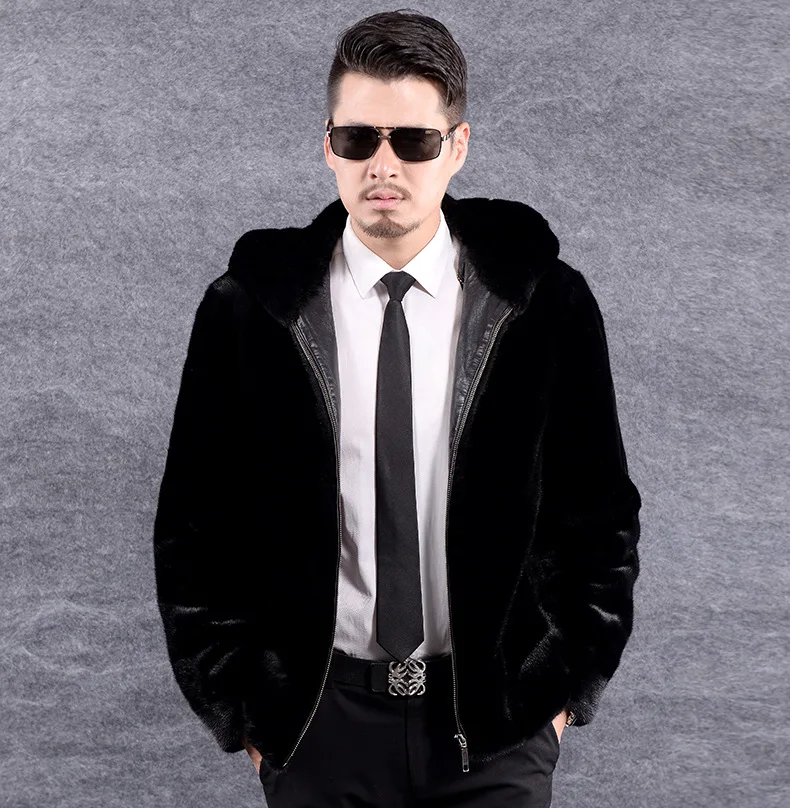 Меховая деловая официальная куртка из искусственного меха для мужчин 2019 мужская