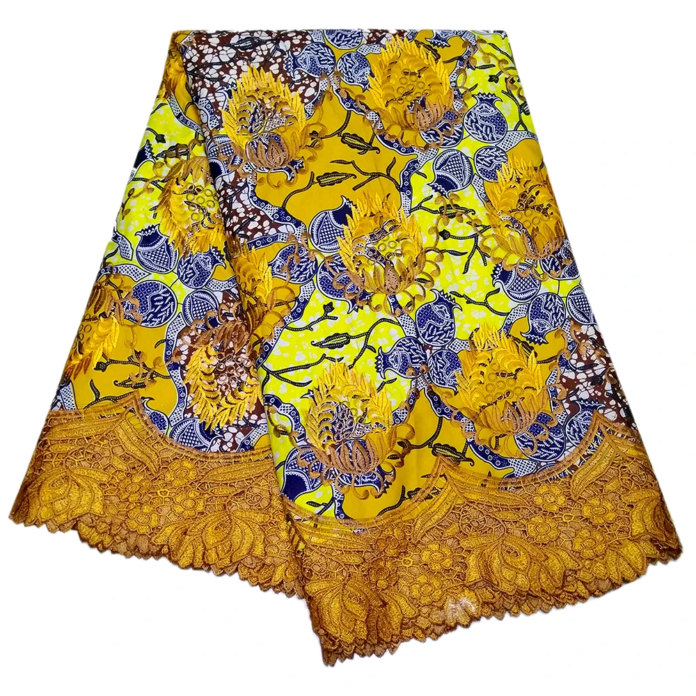 Ankara African Wax Prints Fabric Nigerian Embroidery Lace 6Yardslot | Аксессуары для одежды