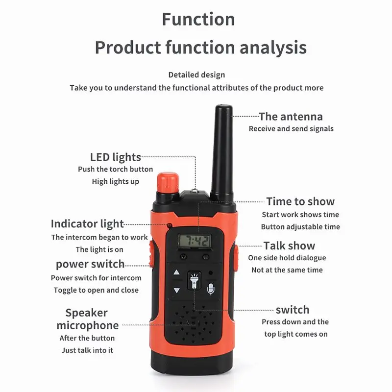 

Electronic toy children wireless walkie talkie toy broadcast voice walkie talkie
