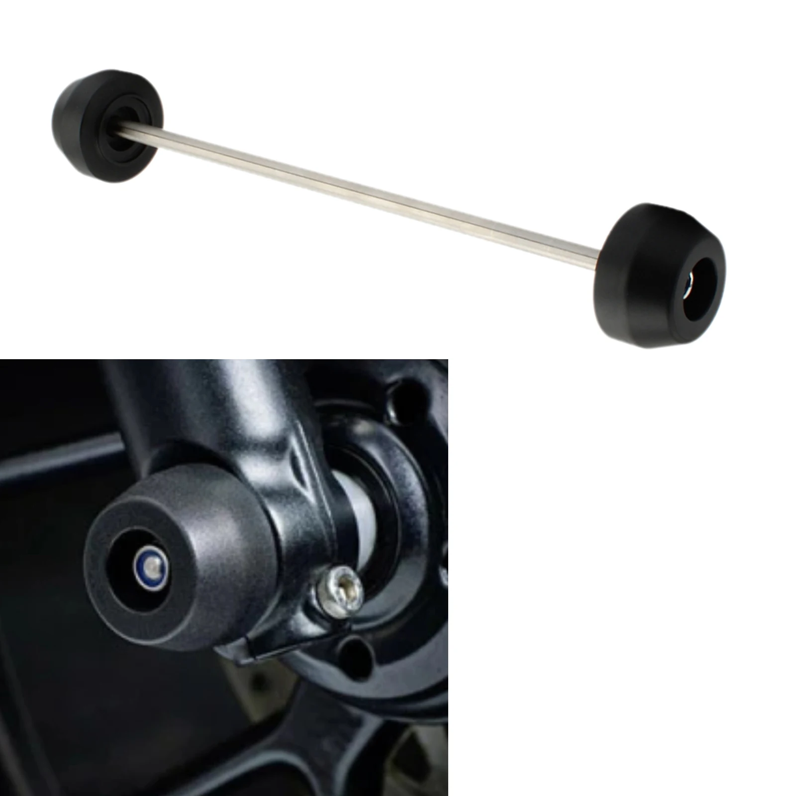 

Front Axle Wheel Slider Protectors For Triumph Street Twin 2016-2021 Black