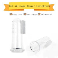 1pc new hot selling super soft pet finger toothbrush teddy dog brush bad breath tartar teeth care tool dog cat cleaning supplies