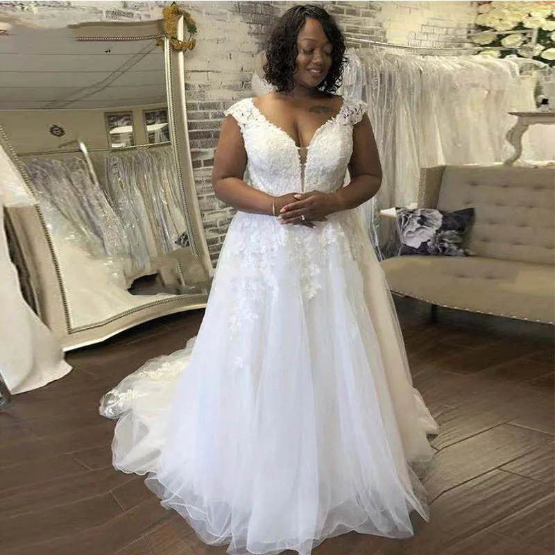 Promotion! Backless Lace Appliques Bridal Gowns Vestido De Novia A-line African Wedding 2021 | Свадьбы и торжества