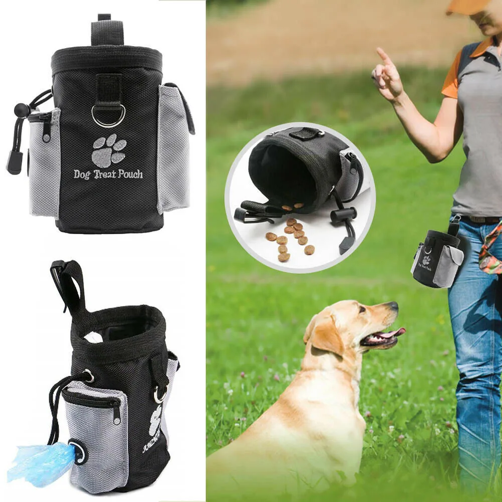 

DIY Pet outdoor Training Treat Pets Dog Puppy Obedience Bag Feed Bait Food Snack Treat Pouch Belt Drawstring Carries waist bag