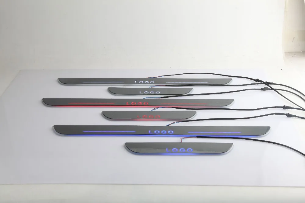 

Led Moving Door Scuff Nerf Bars & Running Boards Door Sill Light Overlays Linings for Cadillac Srx 2011-14, Xts 2013-14