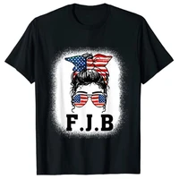 pro america f j b american flag messy bun t shirt women clothing graphic tee