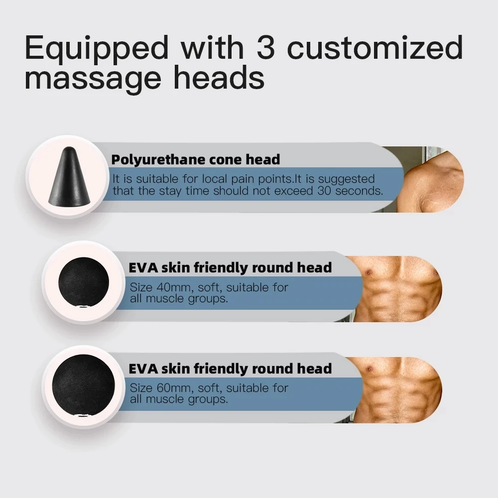 Booster Lite Muscle Massage Gun Deep Tissue Massager Vibration Fascial Gun Fitness Equipment Strong Power Body Massager