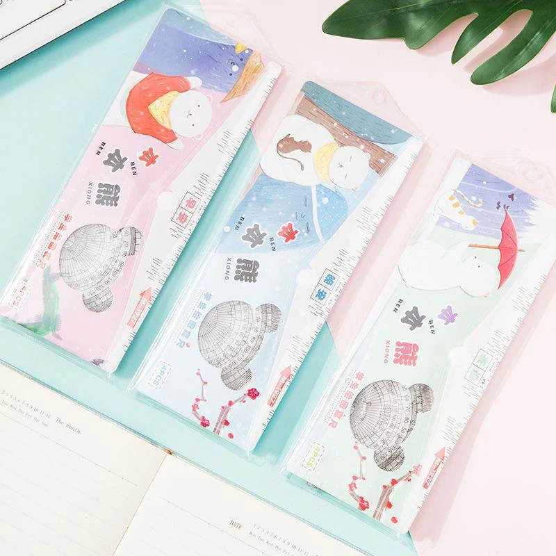 

4pcs Rulers Straightedge Triangles Ruler Measure Protractor Set Student Drawing Stationery School Office Supply H-best