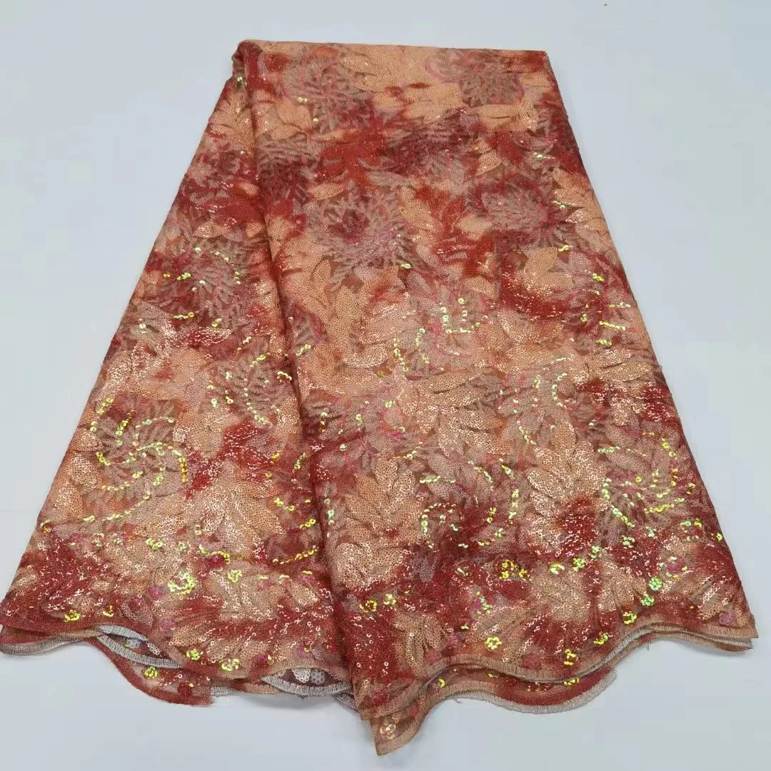 

2021Latest Classic High Quality Elegant Embroidery Heavior Sequin Tulle Lace Fabric for Party Dress NN578_K 2021Latest Classi