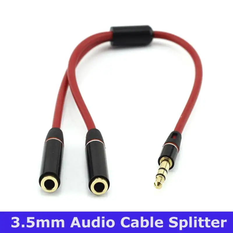 

Headphone Splitter For Computer 3.5mm Male To 3.5mm 2 Female Mic AUX Audio Y Splitter Cable Headset To PC Adapter 2021 Brand New