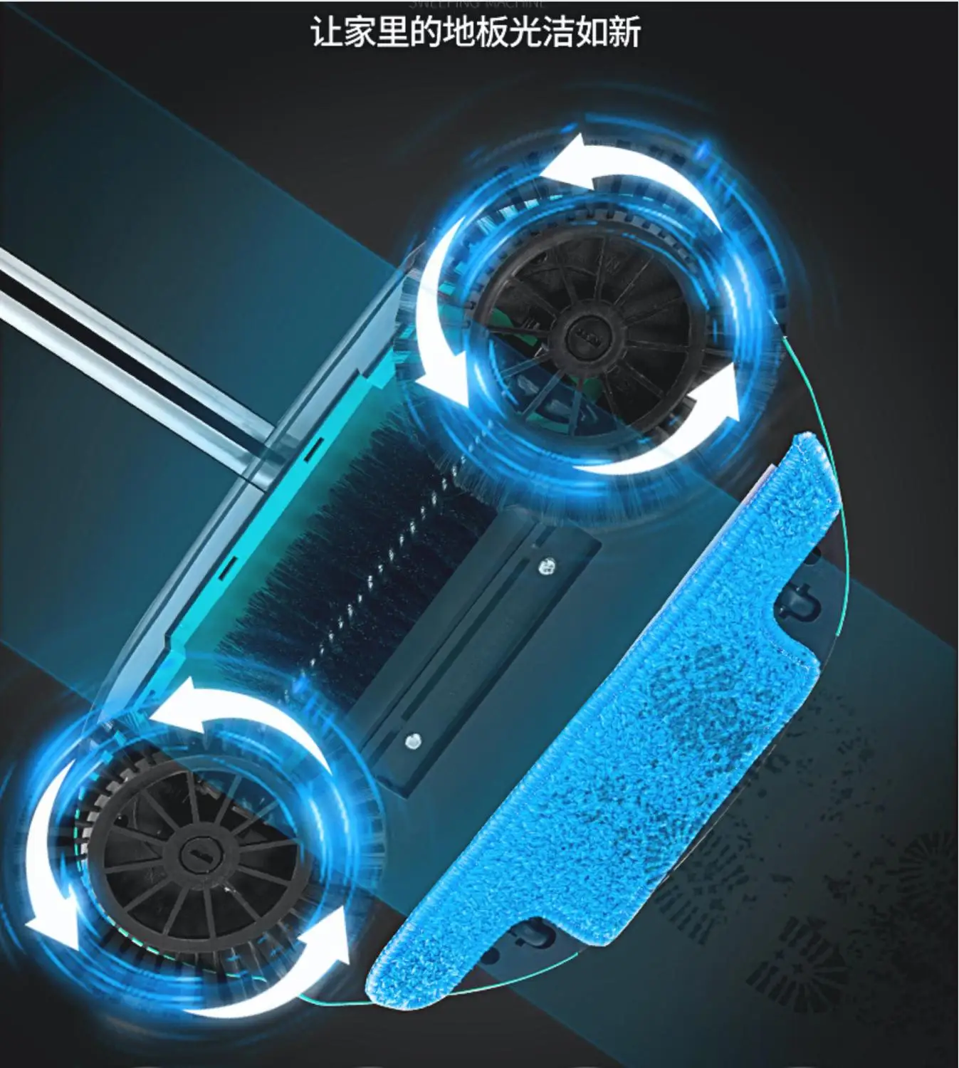 

Magic Broom Stainless Steel Sweepe Dustpan Handle Household Hand Push Cleaning household cleaning tools 3 in 1 accessories