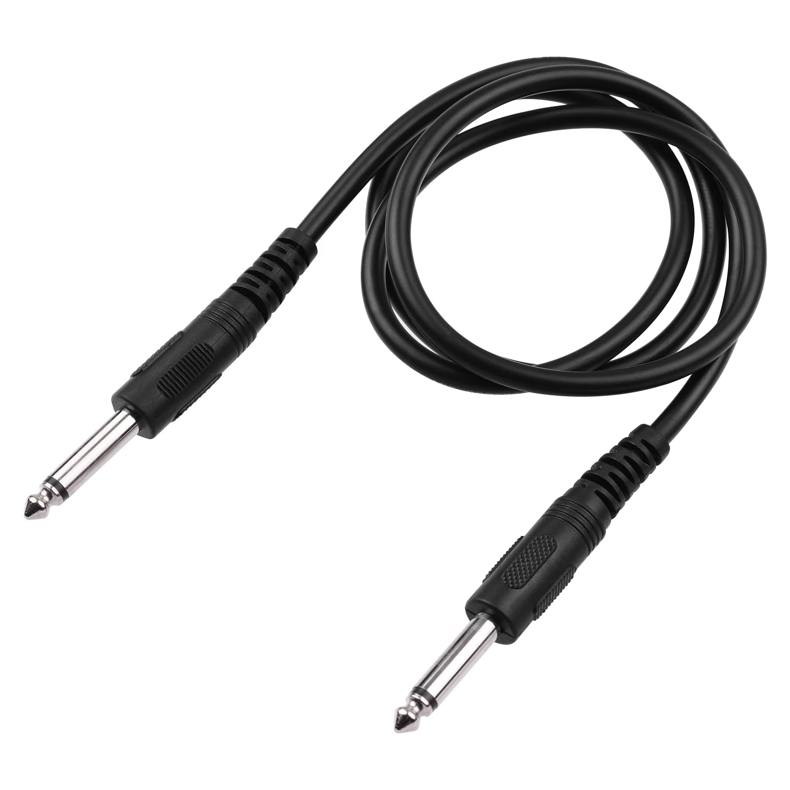 

Guitar Cable Black Audio Cable for Electric Guitar Bass Keyboard 1/4 Inch to 1/4 Inch TS Straight Plugs, 1M/3.3ft