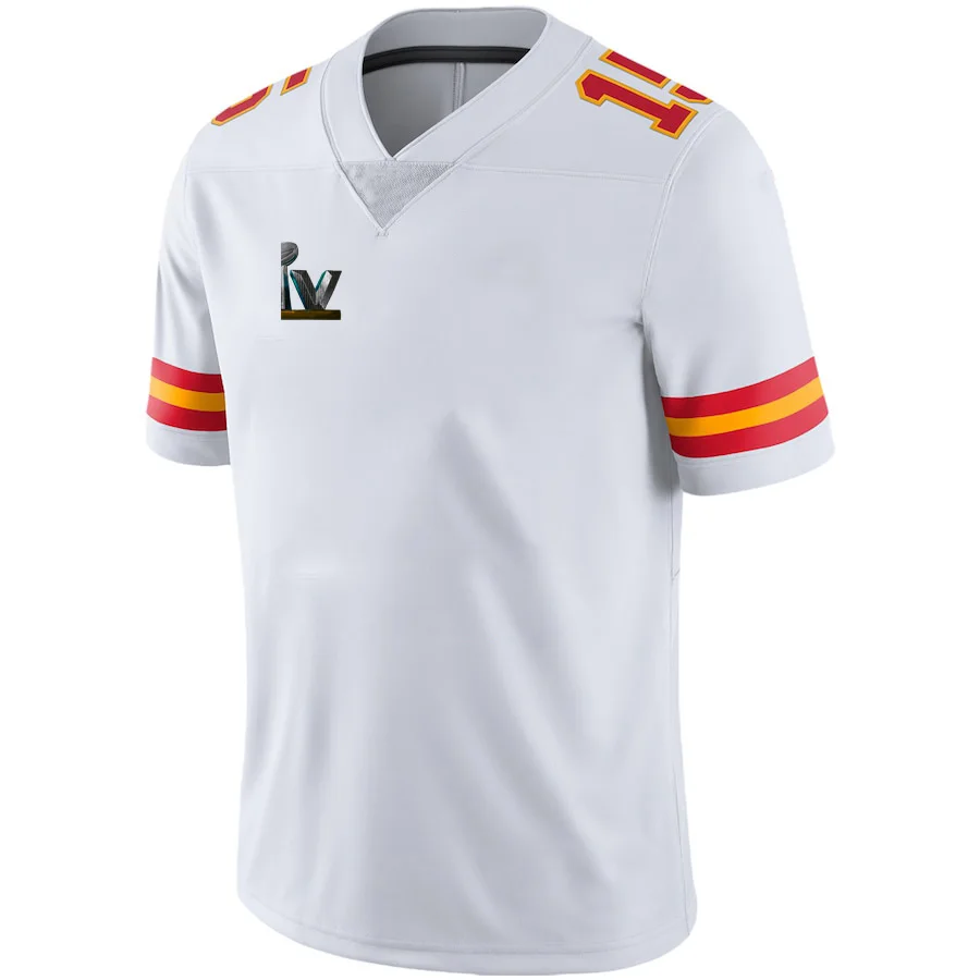 

Men's Customized KANSAS CITY Stitch Champion Jersey American Football Fans Jerseys KELCE WATKINS MATHIEU Bowl Patch Jersey
