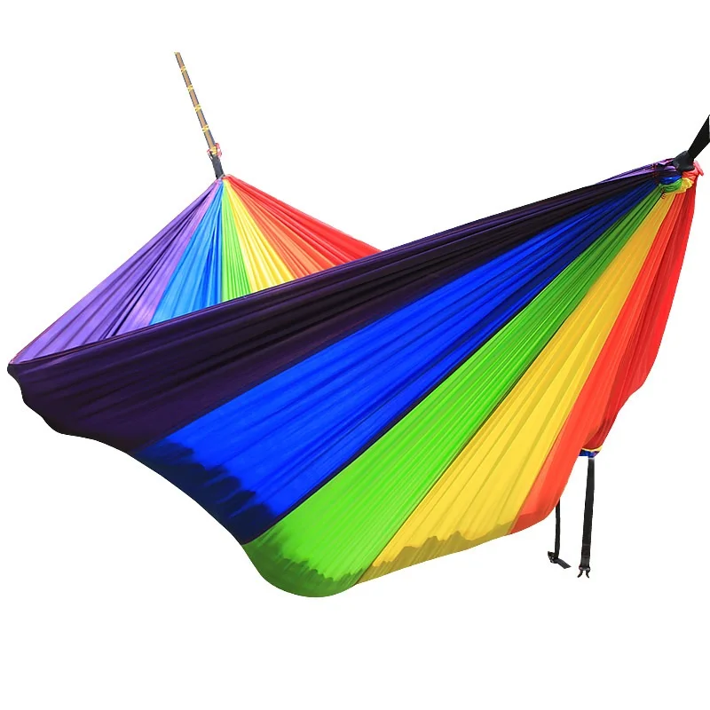

Rainbow Hammock Length 300cm Width 200cm Double Person 260cm*140cm Single Hammocks Hanging Bed