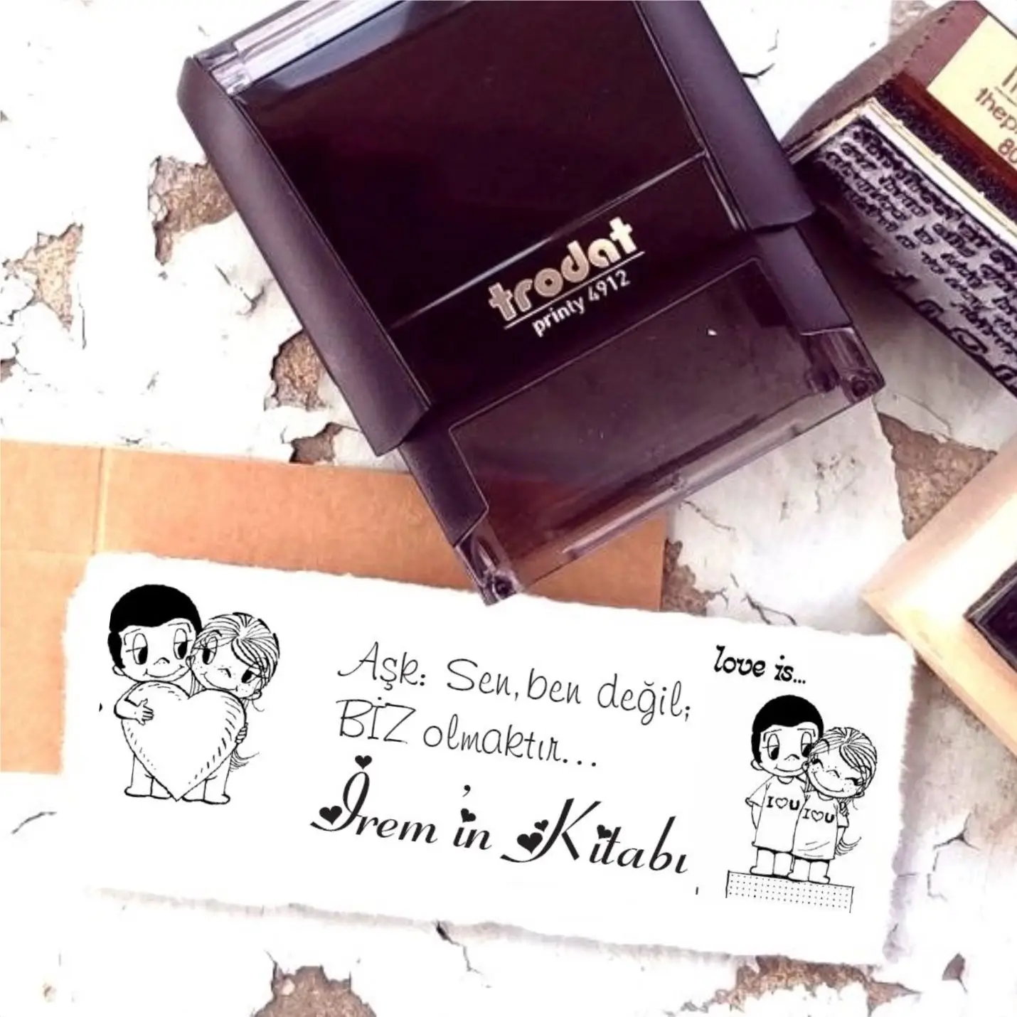 

Personalized Love is Themed Book Stamp-1