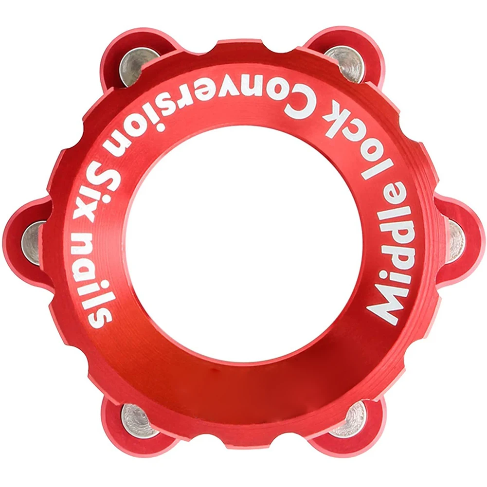 

Center Lock Adapter Aluminum Alloy Centerlock To 6-Hole Adapter Pratical For Middle Lock Hub Mountain Bikes Effectively Stably