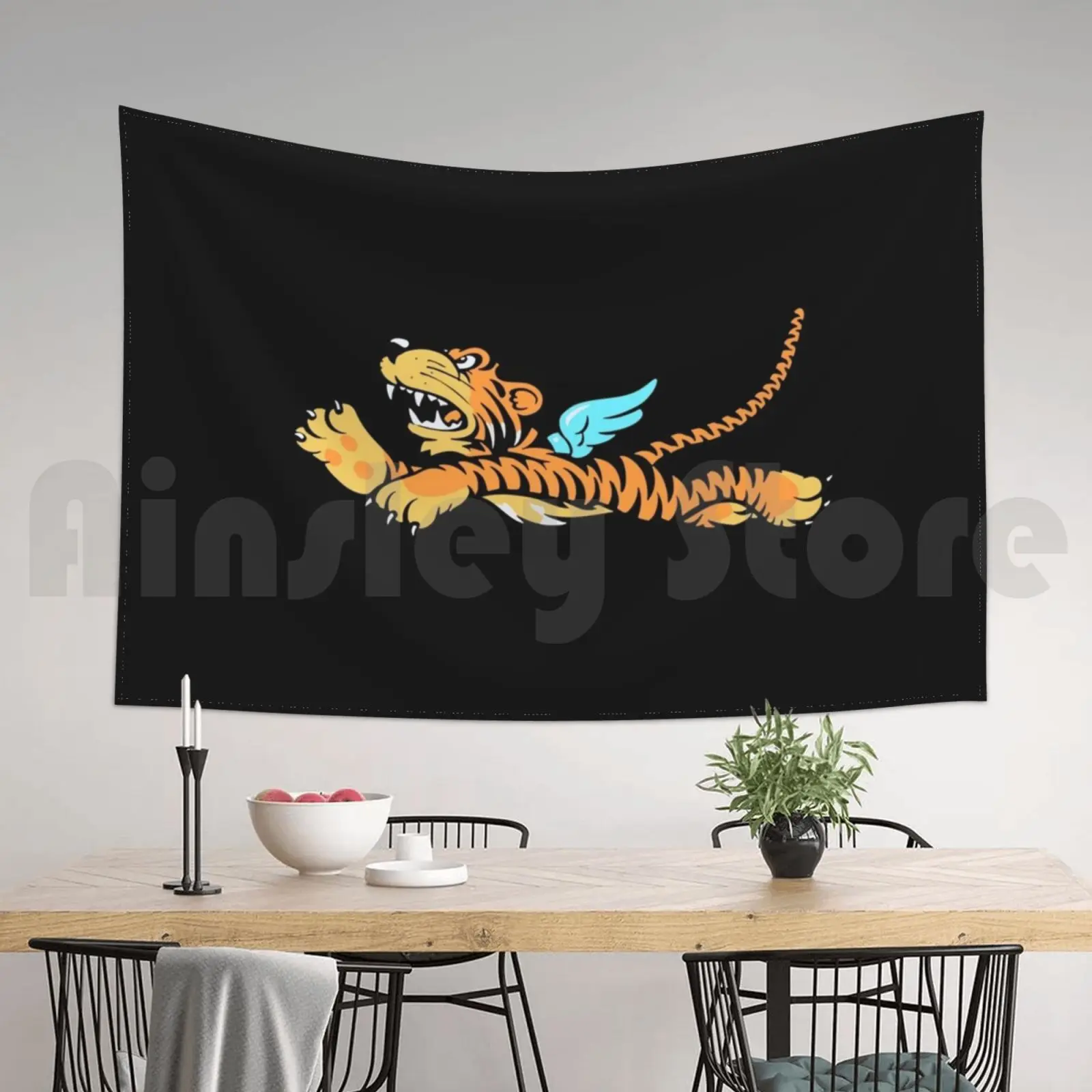 Летающие тигры логотип Второй мировой войны гобелен для гостиной спальни