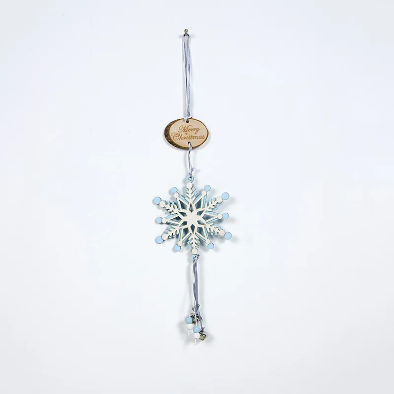 Рождественская елка Декор подвесные деревянные снежинки украшения подвески для