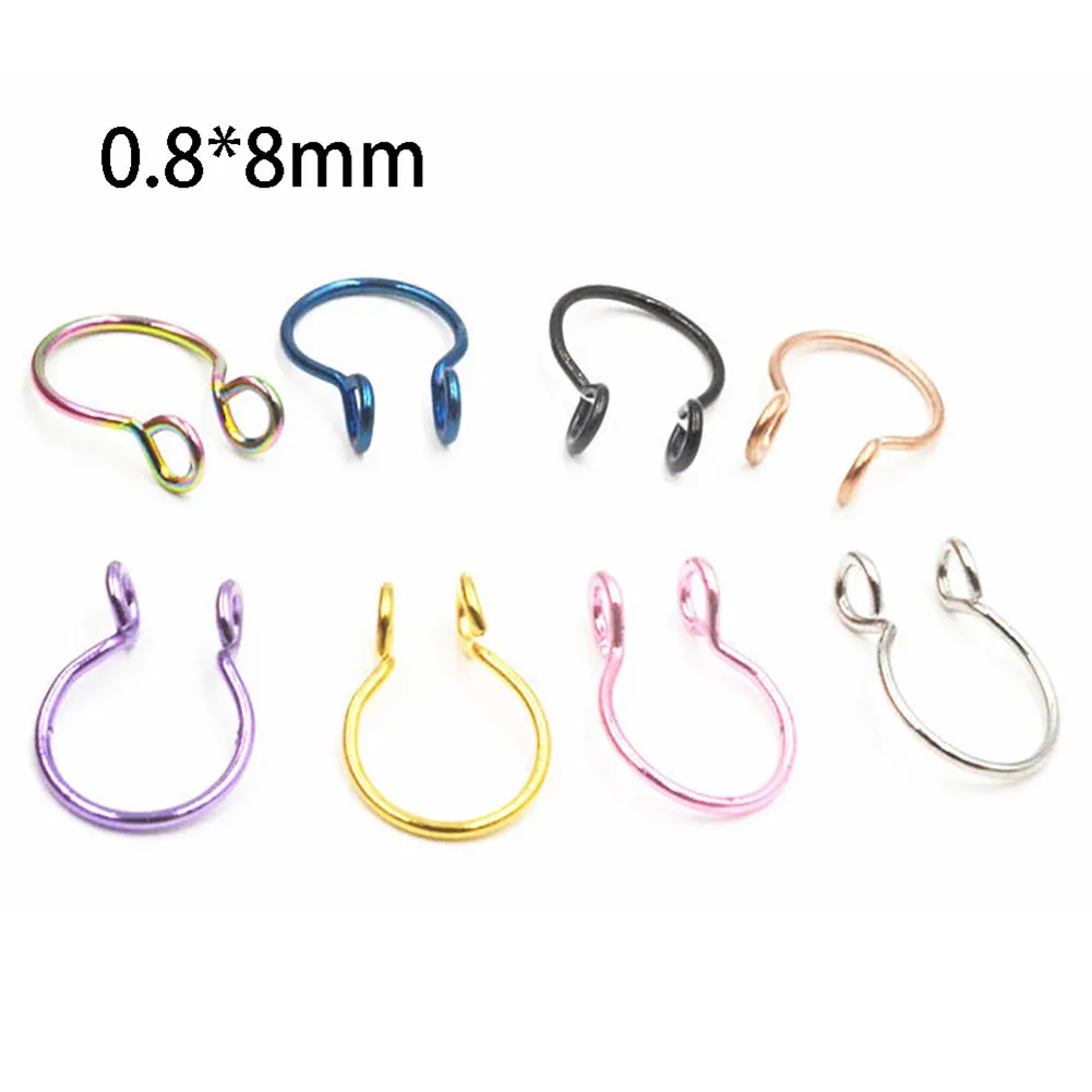 U-образные искусственные кольца для носа женские из нержавеющей стали и штифты