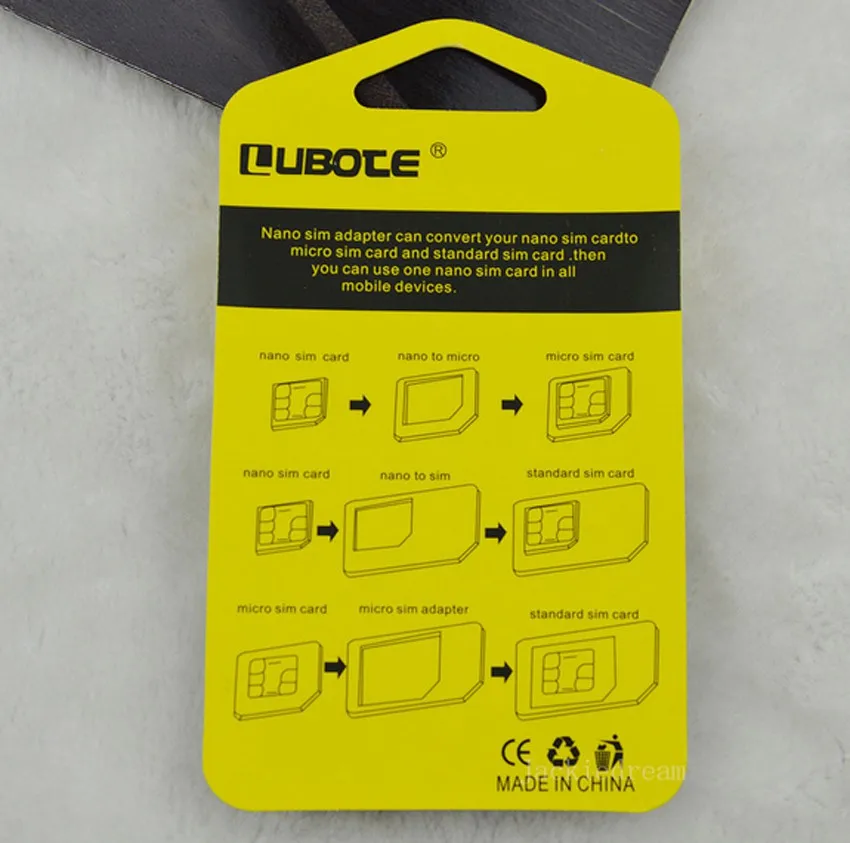 Адаптер-конвертер Nano Sim-карты в Micro Стандартный адаптер для Iphone 4 4s 6 s Ipad 3 Samsung S6 Edge