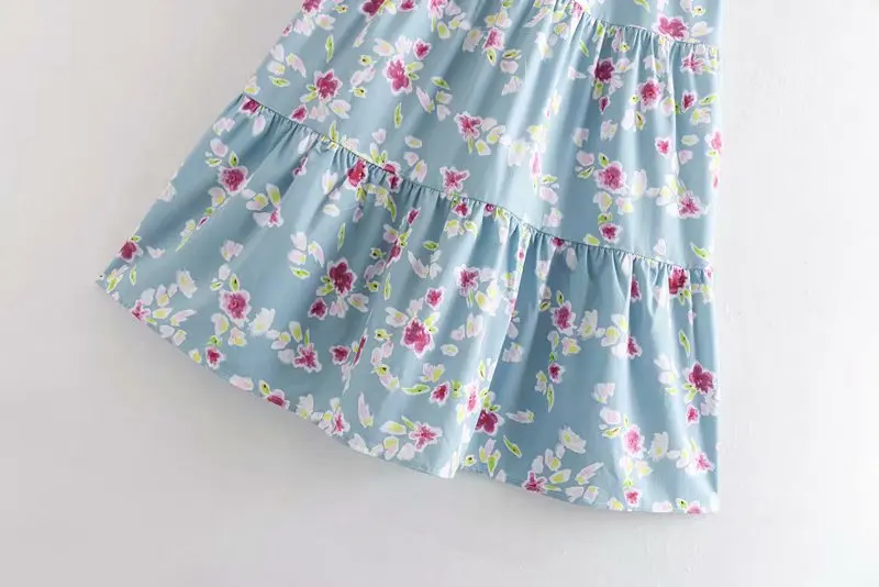 Новинка 2020 женское платье без бретелек с цветочным принтом на тонких бретелях