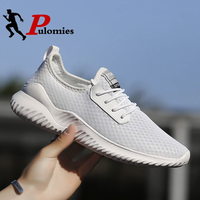 PULOMIES мужские теннисные туфли светильник Обувь с дышащей сеткой кроссовки для